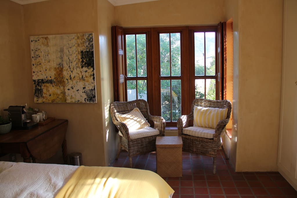 View of the garden with your entrance door on the right