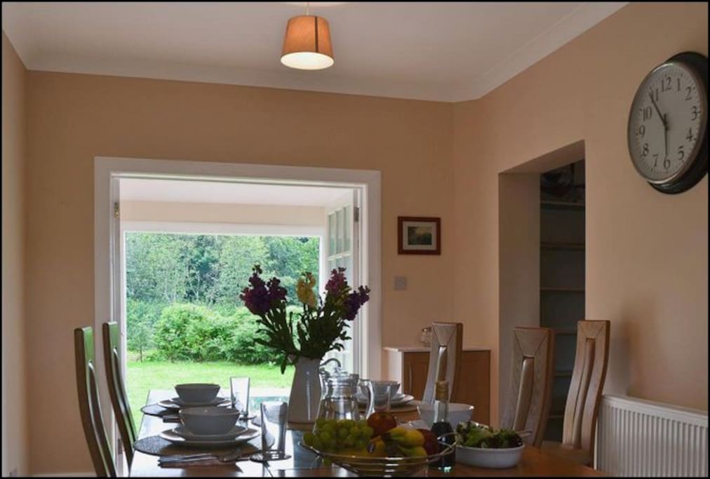 Looking from the kitchen to the garden