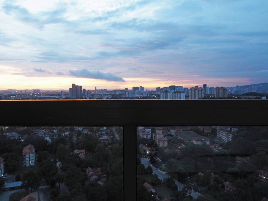 sun set view from my window