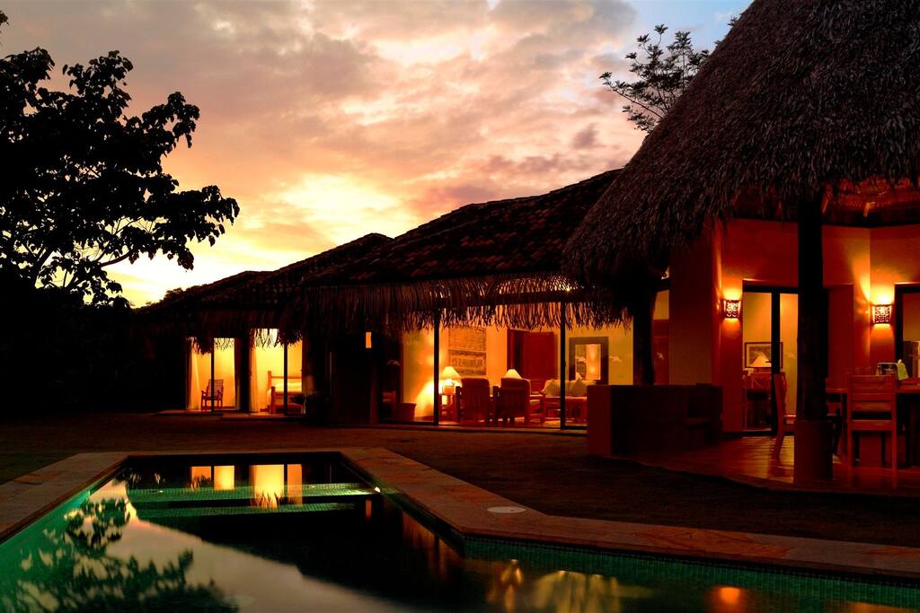 Back of house at sunset