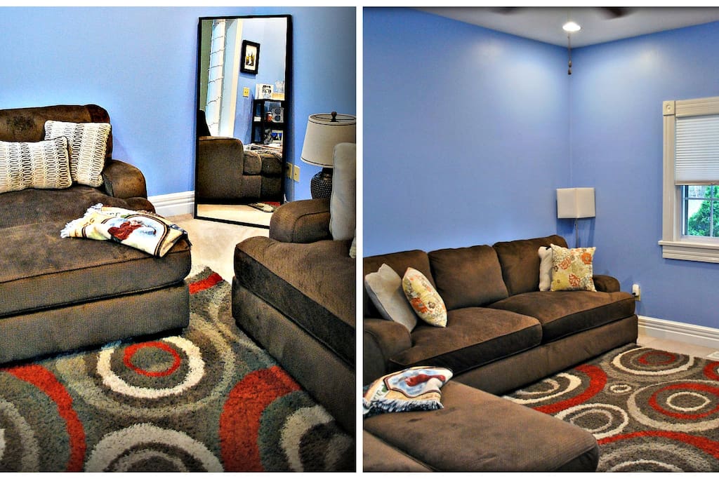 Living Room - Full Couch + Oversize Chair w/ Ottoman