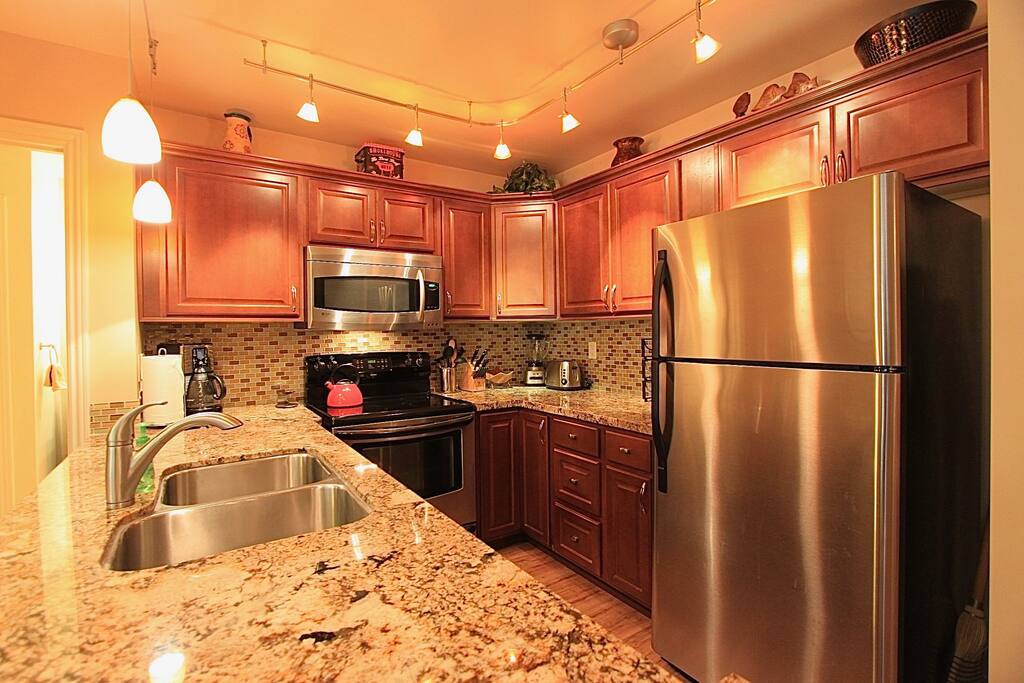 Kitchen space with new appliances