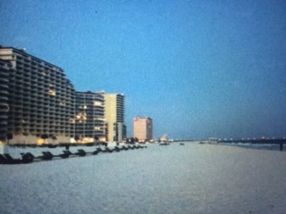 View down the beach