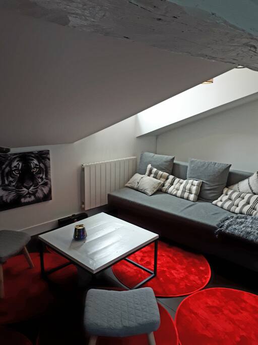 Coin canapé lit dans salon