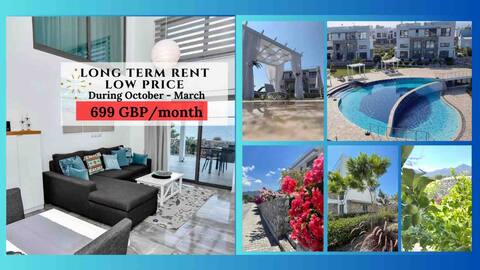 AQUA MARINE Cyprus, garden apartment with sea view
