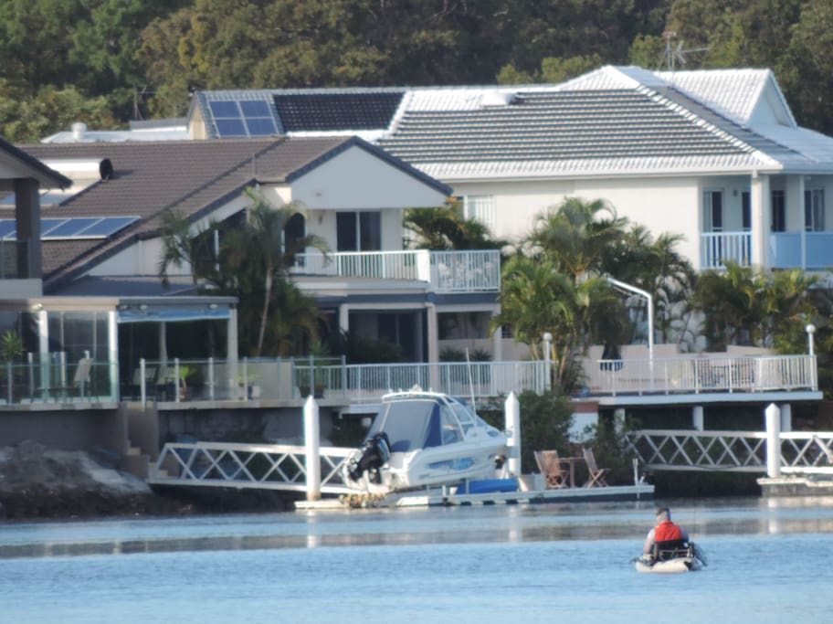 Rear of property, fish off the pontoon