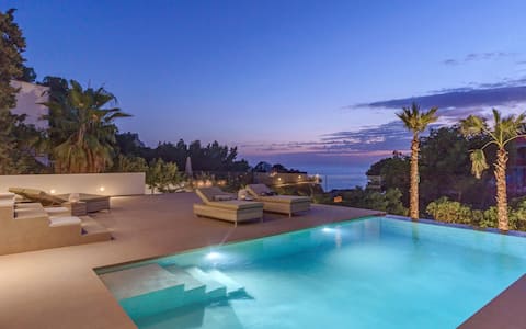 luxury house with sea view of the port andratx