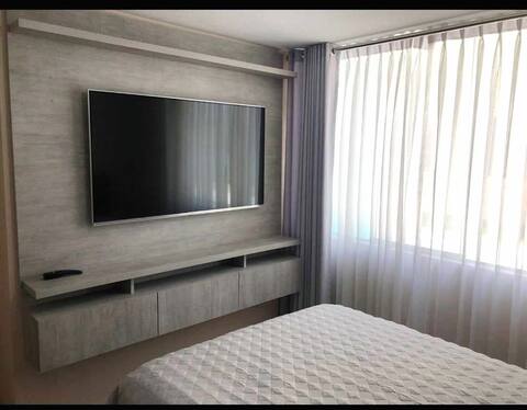 Furnished apartment, first floor, safe area