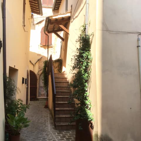 Foligno. House in the medieval castle of St.Eraclio
