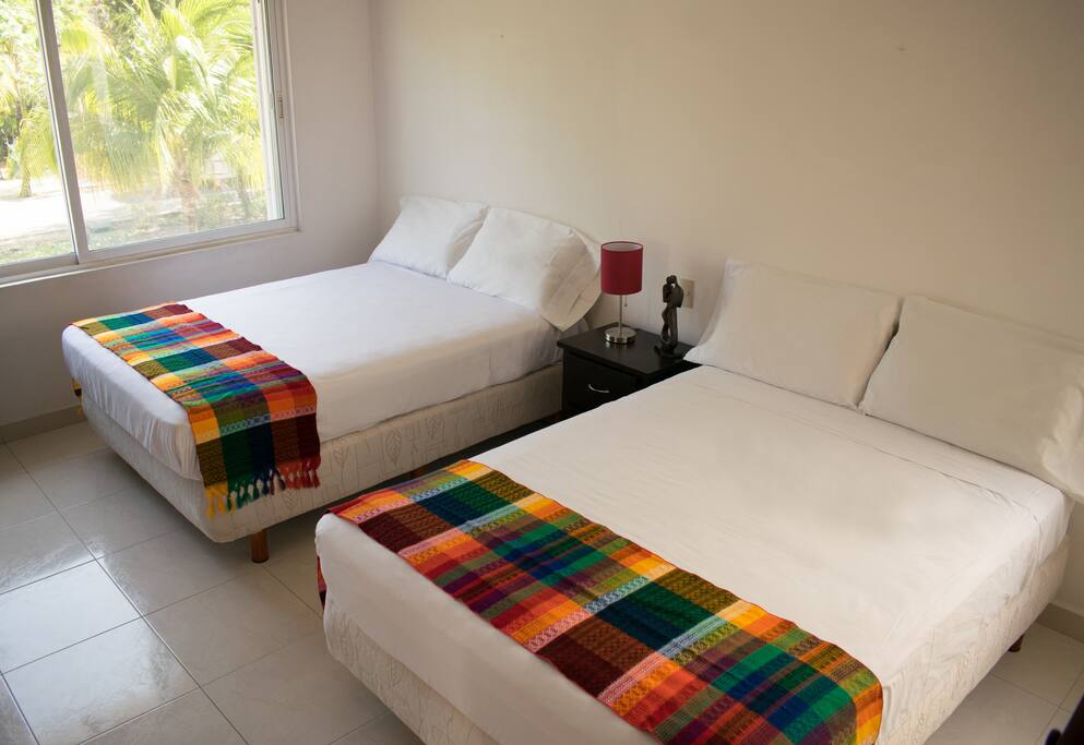 Two double beds