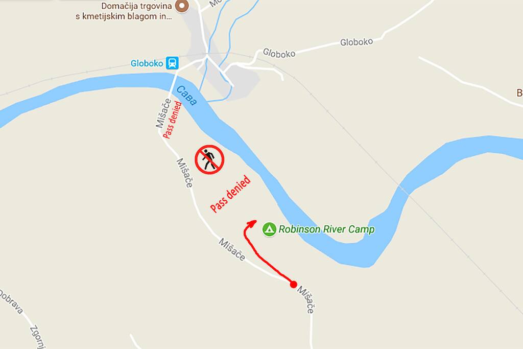 Robinson River Camp. Access to the camp