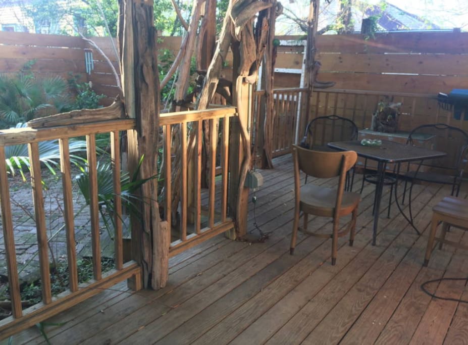 Back porch, best place to wake up or wind down from a long night!