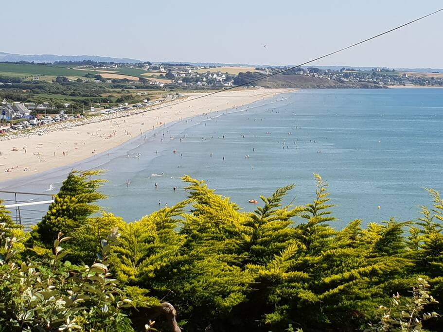 Plage vue de la terrasse