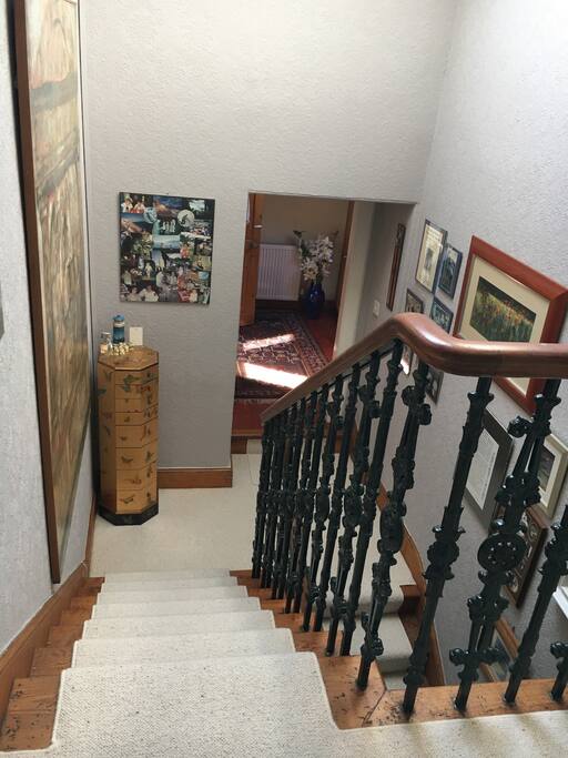 The staircase to your private bathroom