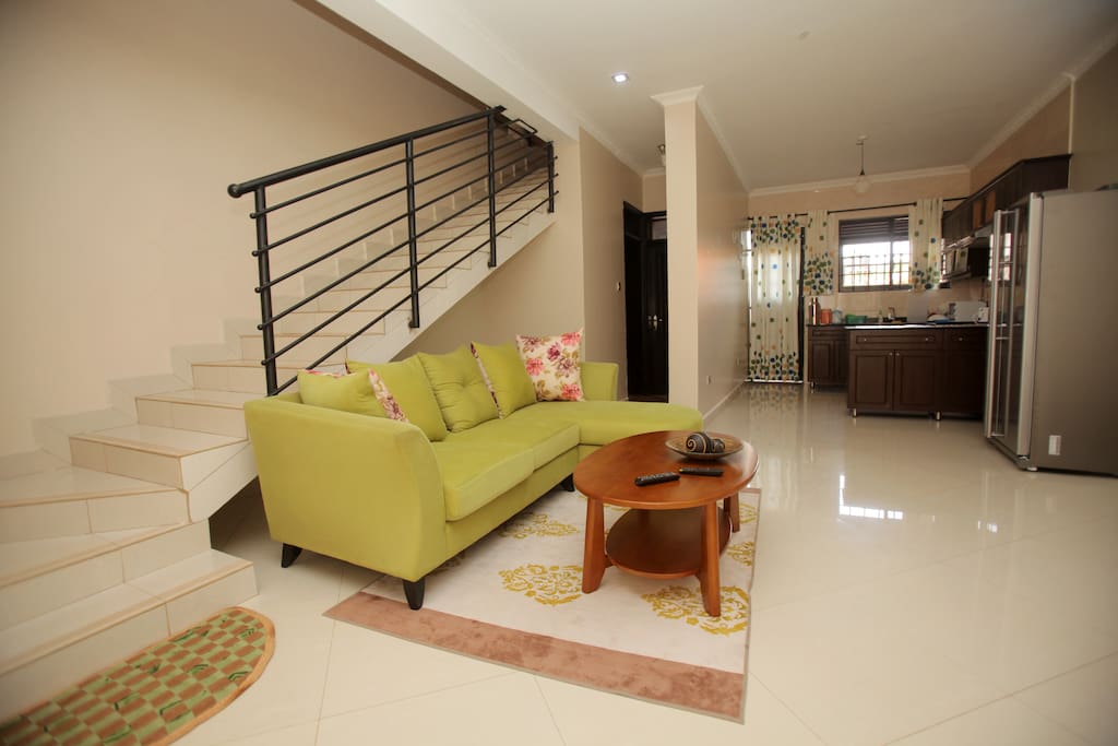 View of the Living Room & the Kitchen