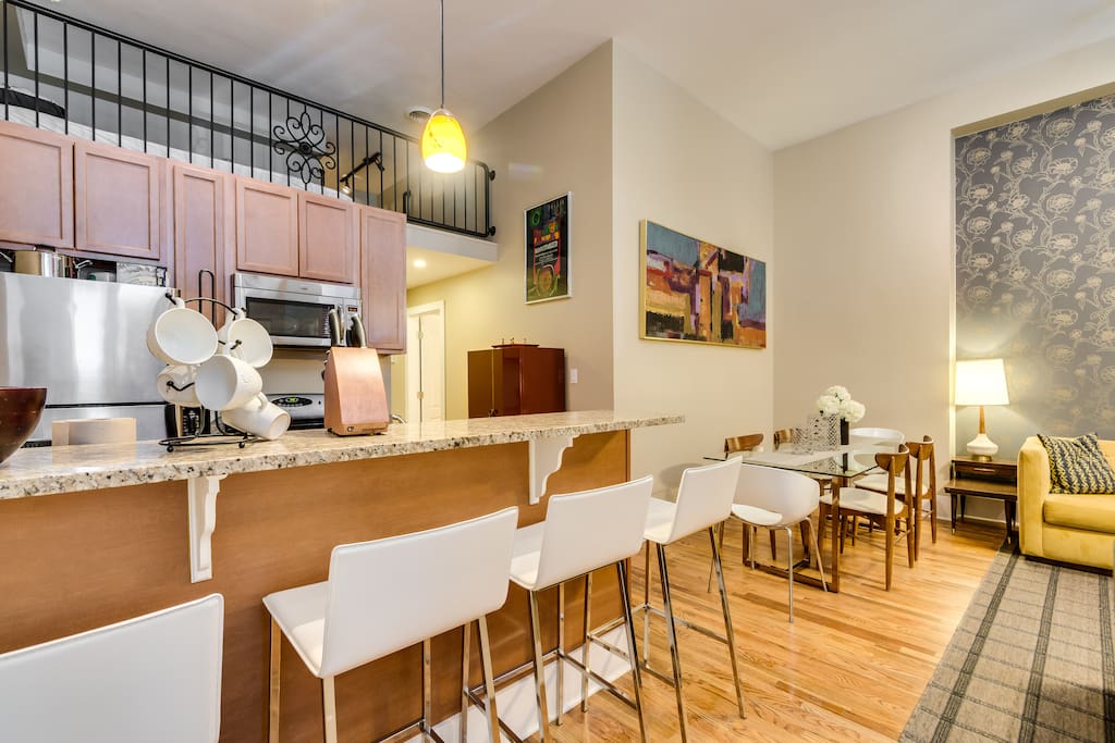 Apartment 1: Kitchen and Dining Area