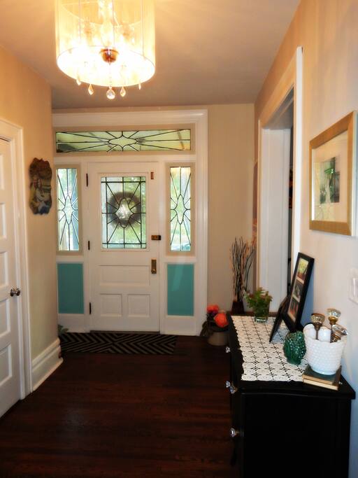 foyer into our 100 year old home