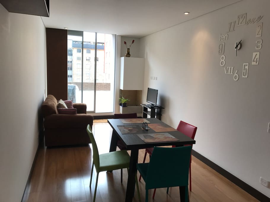 Dinning Room for up to 4 people, Couch and TV
