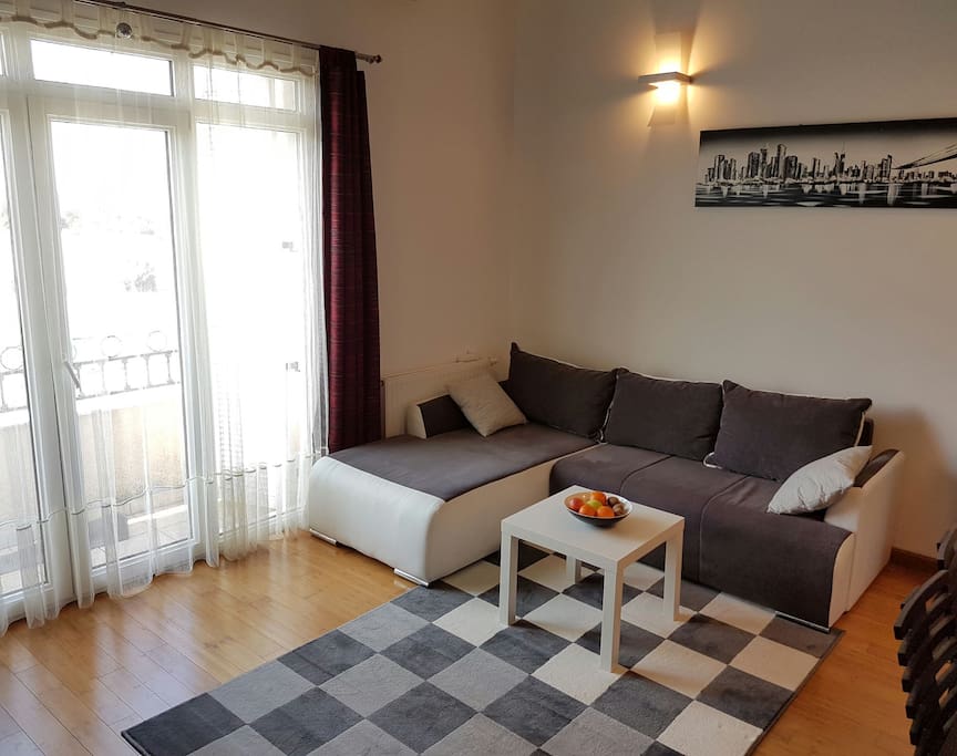 Living room with pull out soffa