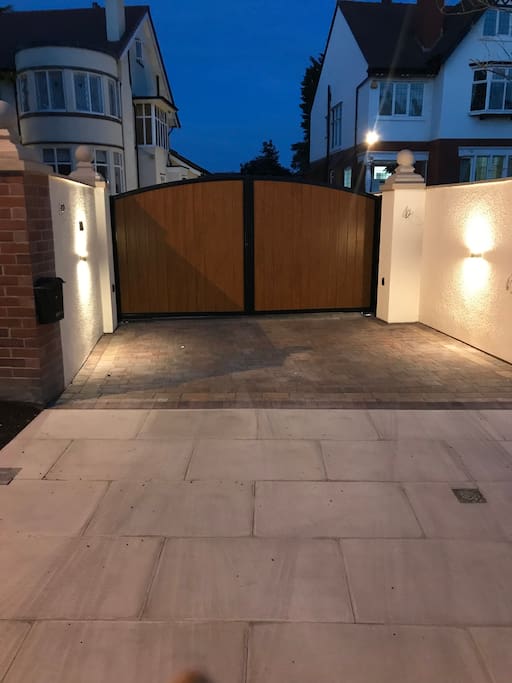 The entrance to the house , we have lots of secure parking. You will be given a fob to open and close the gates.