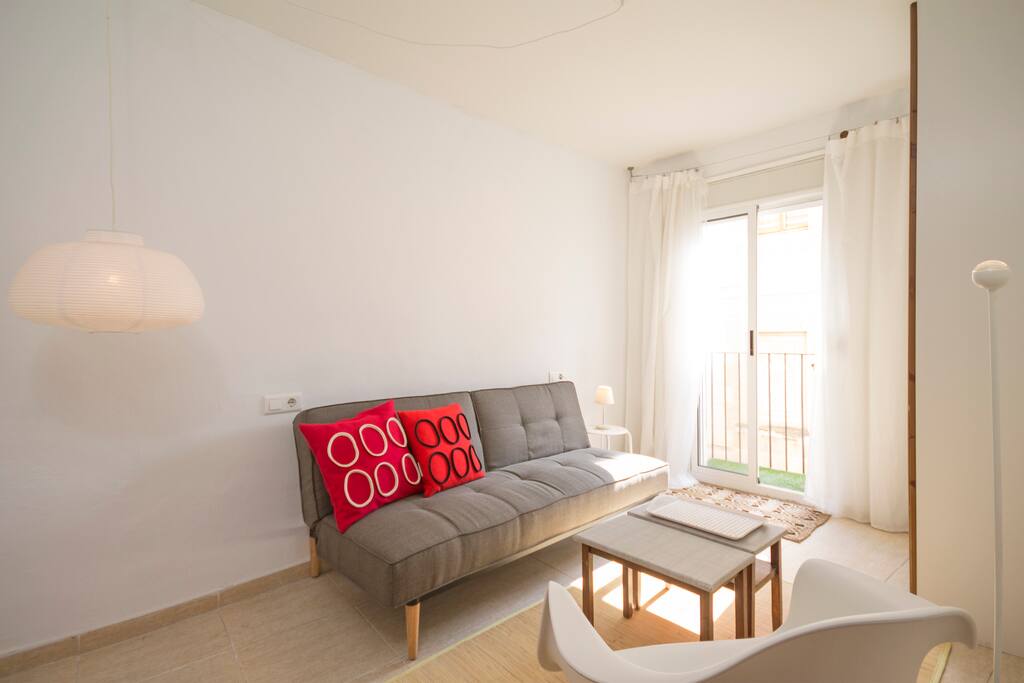 the living room with balcony