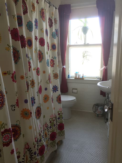 shared bathroom... lots of natural light and ventilation