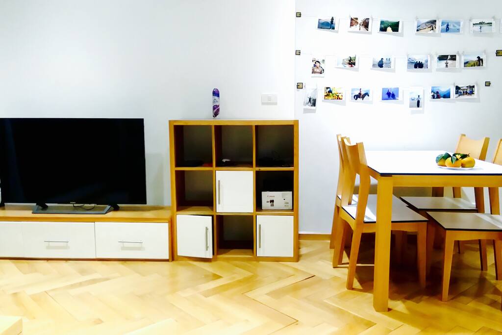 Living room & Dining table with their facility
