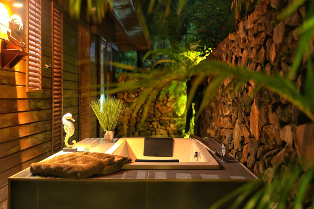 Under the stars outside Bathroom