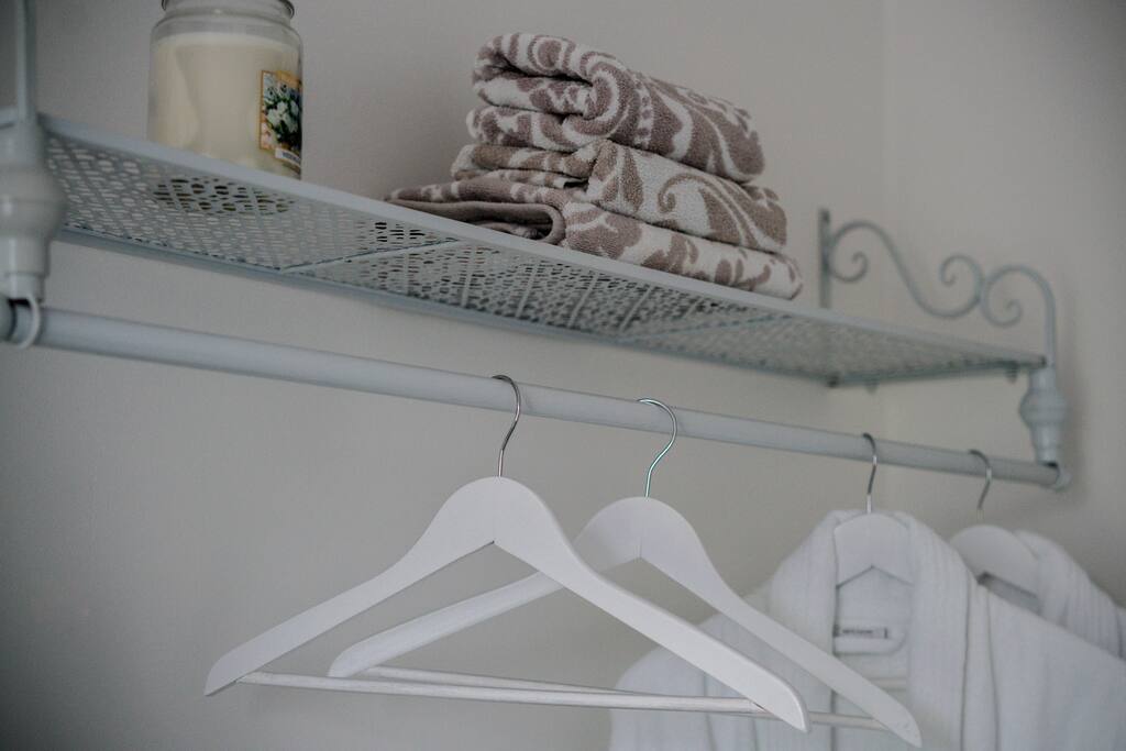 Fluffy towels are provided.