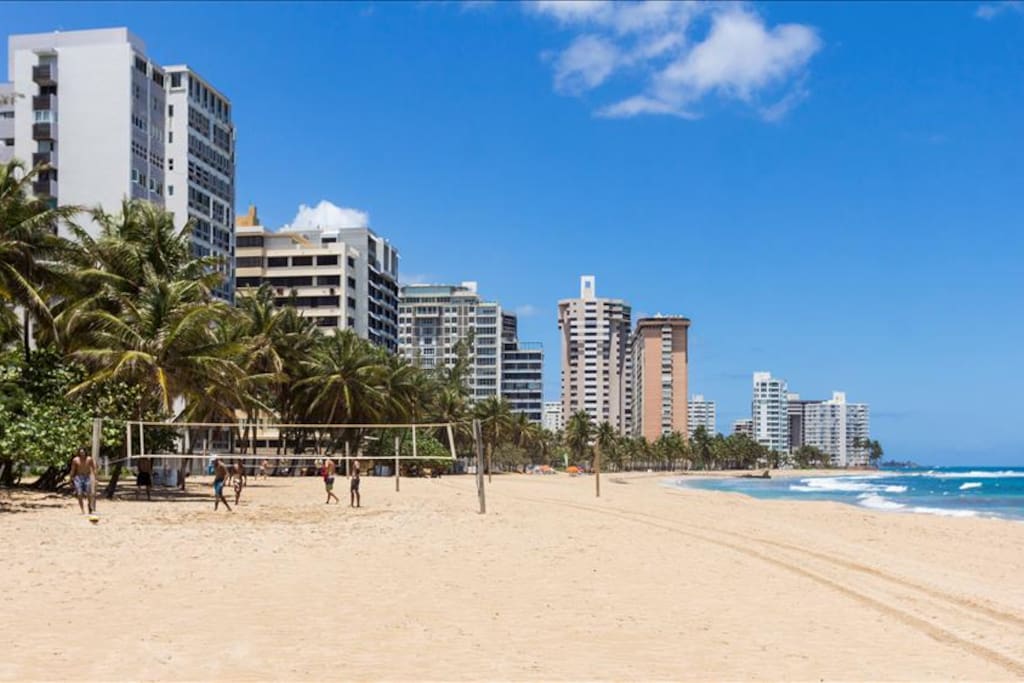 Ocean Park beach is less than a block away