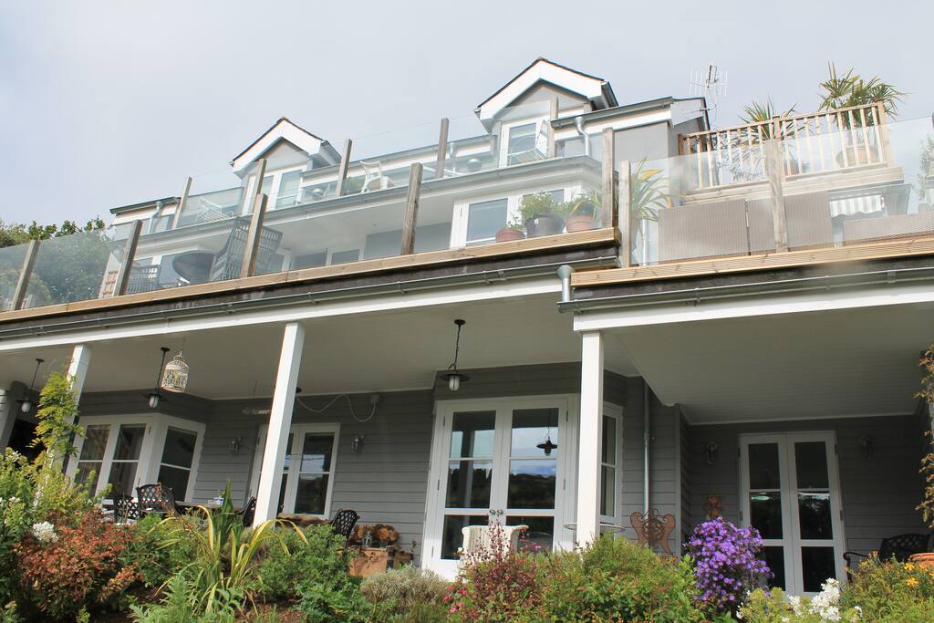 Exterior of the house - 2 rooms top floor, 3 ground floor all with private balcony or veranda and glorious views