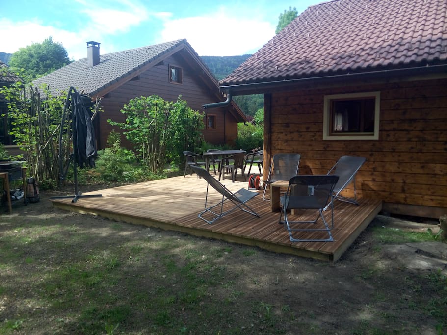terrasse de notre chalet