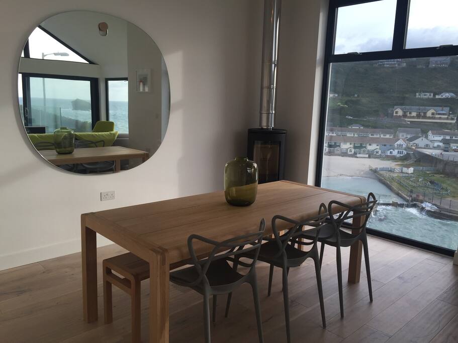 Dining Area with Wood Burning Stove