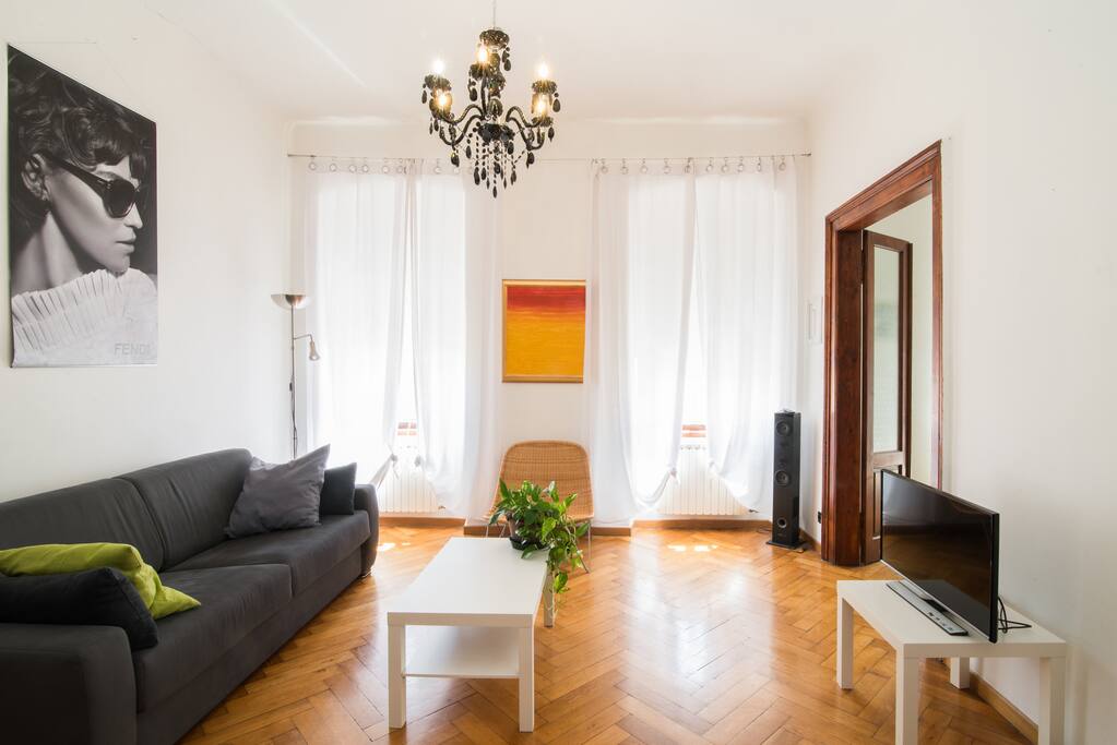Living room with sofa bed