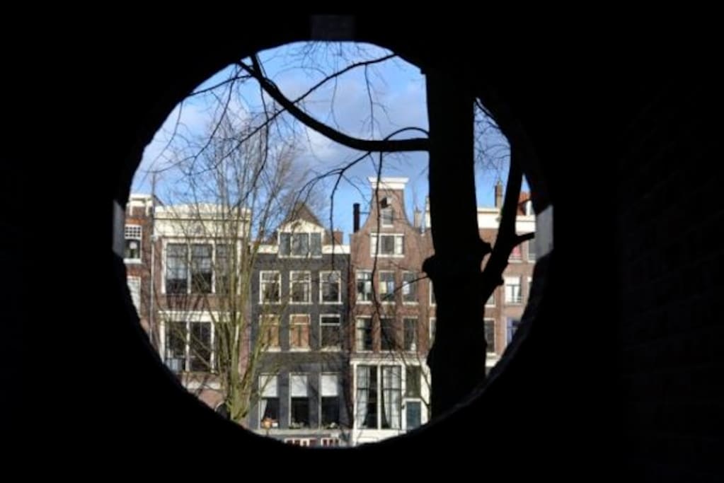 View on the canal from the front door.