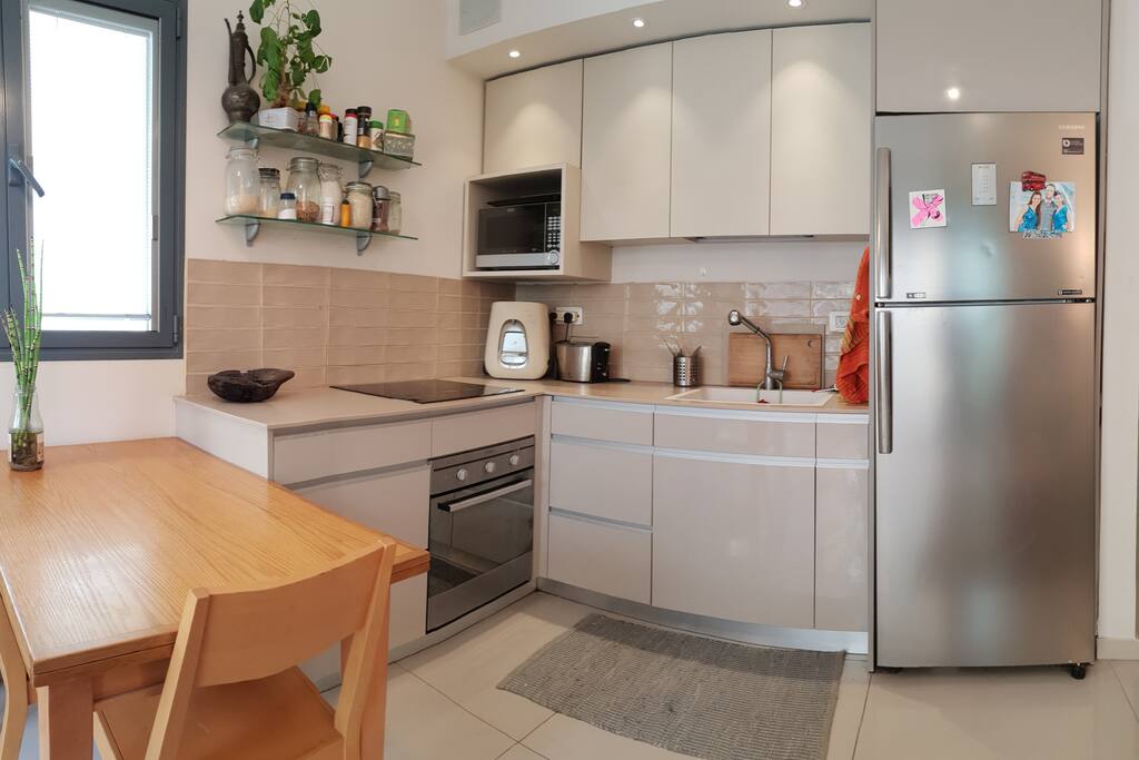the kitchen