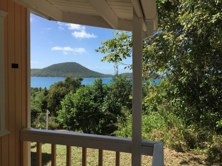 Ocean view from apartment's porch, typical