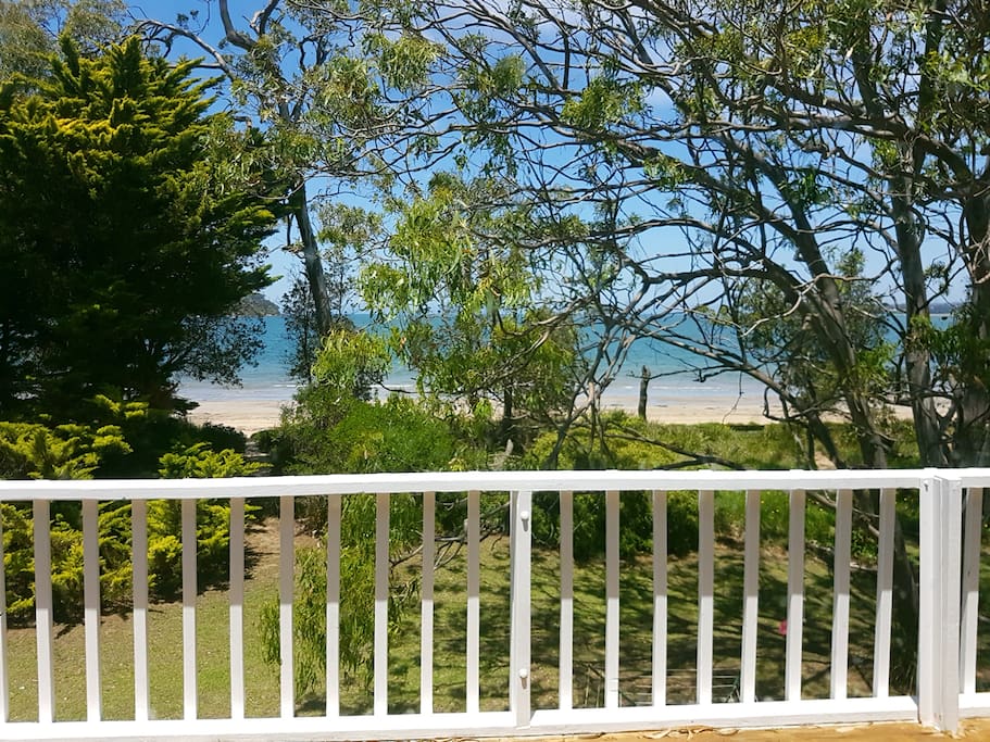 What A View From The Deck Of The Beach House