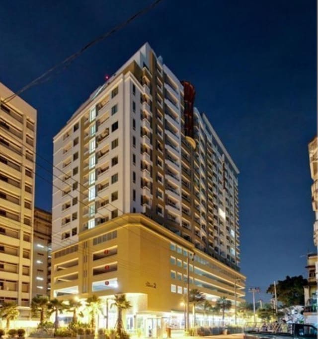 The Station Condo, night view