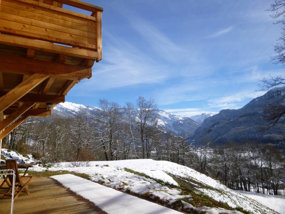 Vue imprenable sur les grandes montagnes