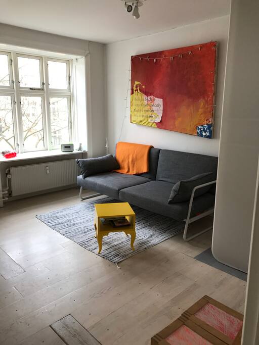livingroom with easy bedsofa for two