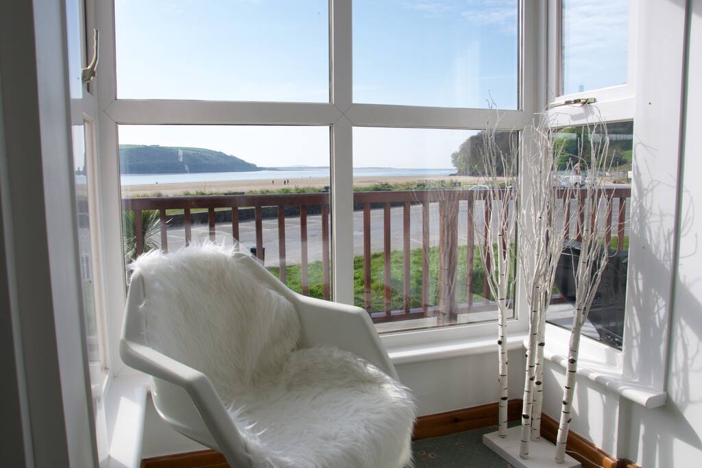 Bay window views across to the Gower