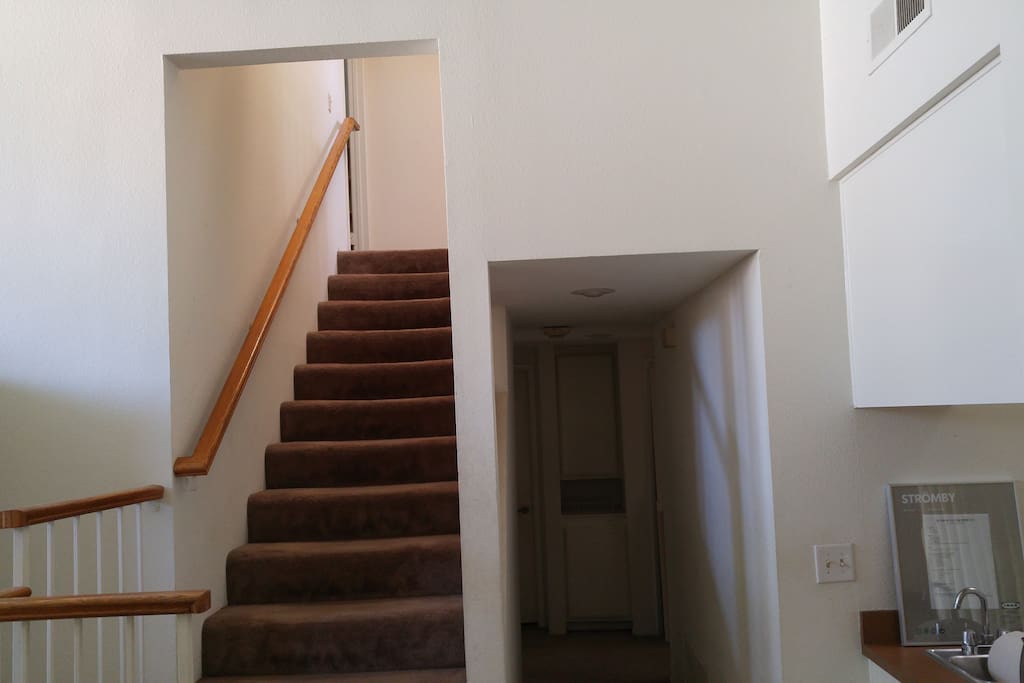 stairway to 2nd floor room (room is on the left)