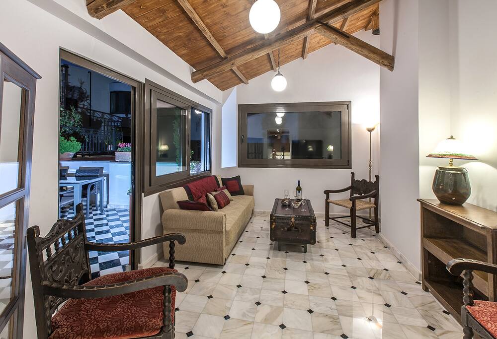 Living room opening onto terrace