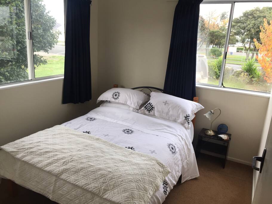 Double bedroom - bed has mattress topper for extra comfort and electric blanket (for winter).
