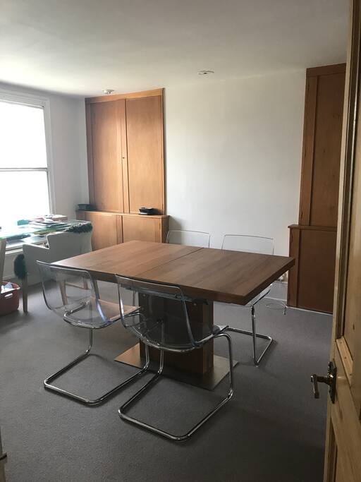 Dining area + office desk