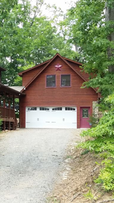 Private entrance to rental unit which is located the above garage