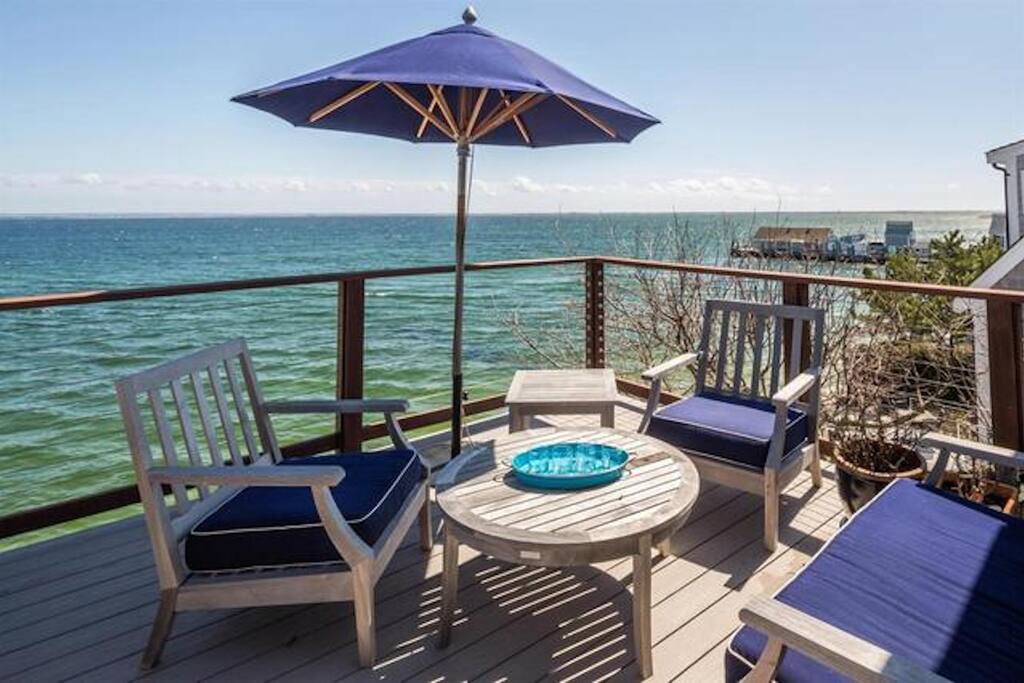 Gorgeous harbor view from the exclusive use deck
