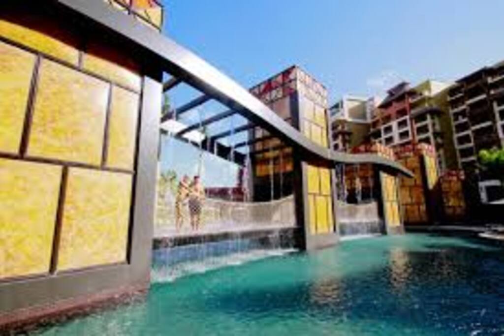 waterfall swimming pool