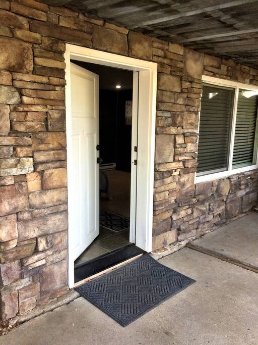 Private entrance to suite